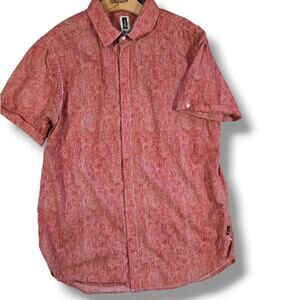 Howe No. 65 Creative Workforce men's coral short sleeves button-down shirt - med